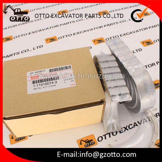 Kit de cigüeñal metálico para HITACHI ZX200 EX200-5 ISUZU 6BG1 (Japón, 111510-0743)