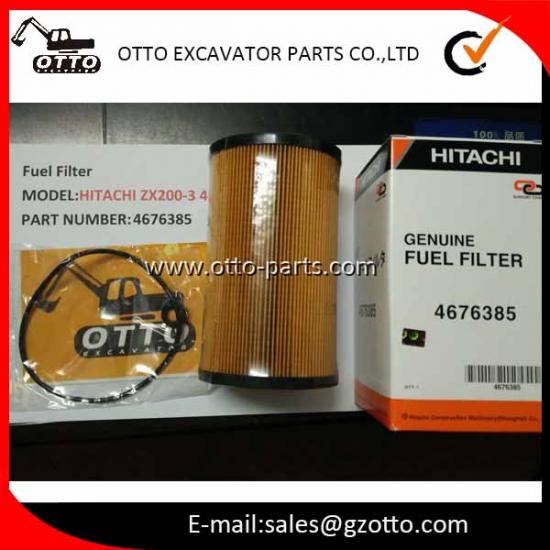 Filtro de combustible original HITACHI ZX200-3 4676385 KHH12030 H=153 mm