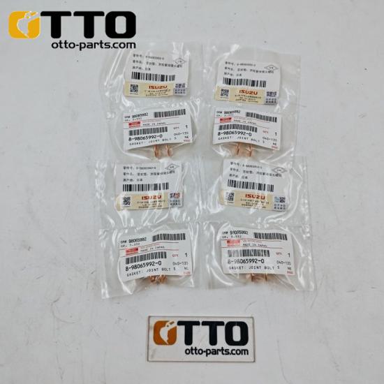 Piezas del motor diésel OTTO 6WF1 8980659920 8-98065992-0 Junta de tubería de escape Perno de unión de la junta del motor para Isuzu